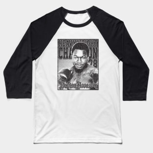 Larry Holmes Distressed Look Black Baseball T-Shirt